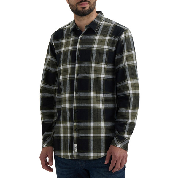 Frank & Oak Men's Long Sleeve Flannel Shirt, L