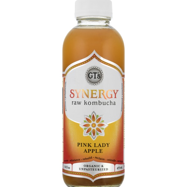 GTs Kombucha, Raw, Pink Lady Apple (16 oz) from Sprouts Farmers Market