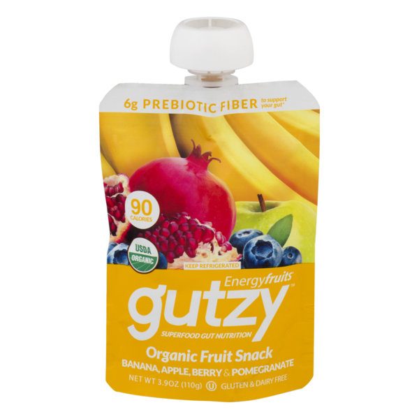 gutzy Organic Fruit Snack Banana, Apple, Berry & Pomegranate (3.9 oz