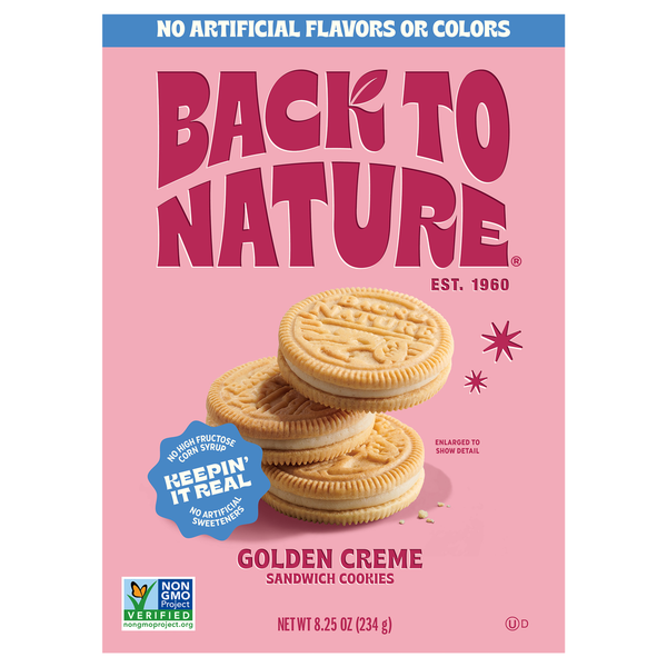 Back To Nature Golden Creme Sandwich Cookies Same-Day Delivery or