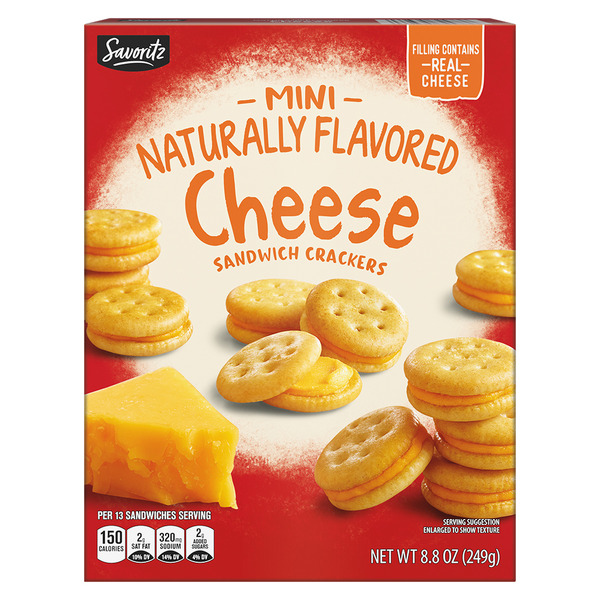 Savoritz Naturally Flavored Mini Cheese Sandwich Crackers