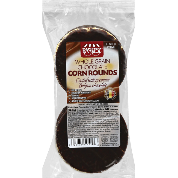 Paskesz Corn Rounds Whole Grain Chocolate 3 5 Oz Instacart