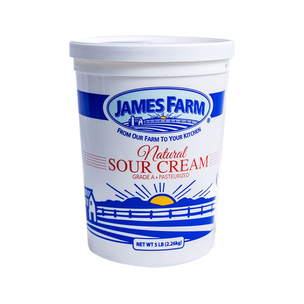 James Farm - Natural Sour Cream - 5 lbs