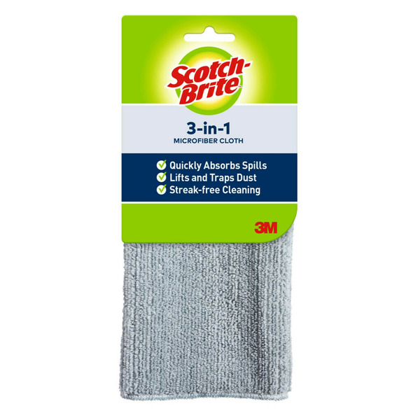 Scotch-Brite Microfiber 3-in-1 Cloth (Pack of 12)