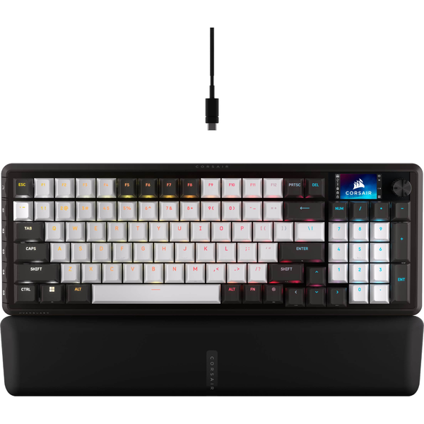 CORSAIR Vanguard 96 RGB Full-Sized Wired Mlx Quantum Linear Mechanical Switch Dual Tone Gaming Keyboard