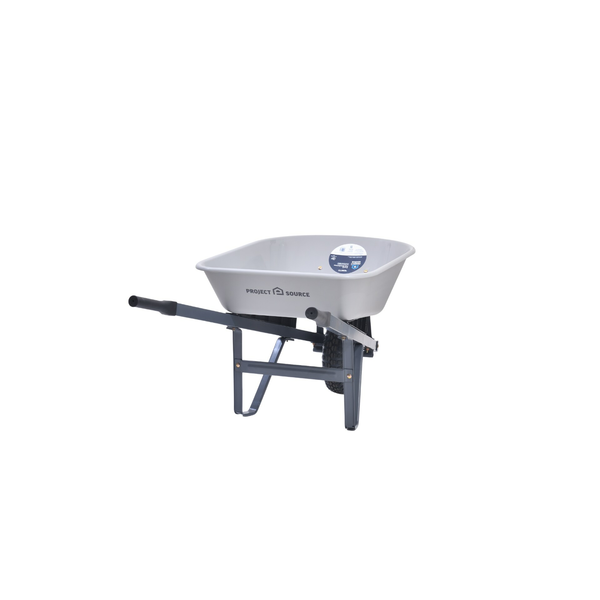 Project Source 5-cu ft 1 Wheel Poly Push Wheelbarrow