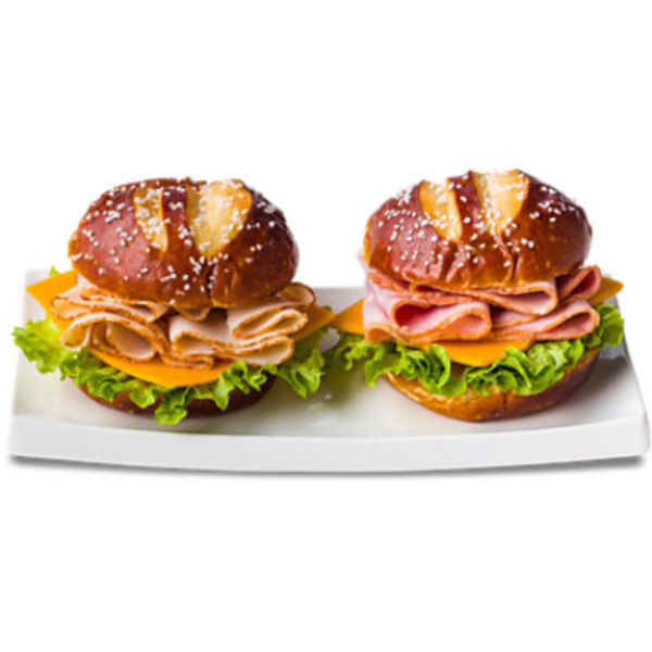 Self Serve Ham & Turkey Pretzel Sandwich Duo Ready Meal