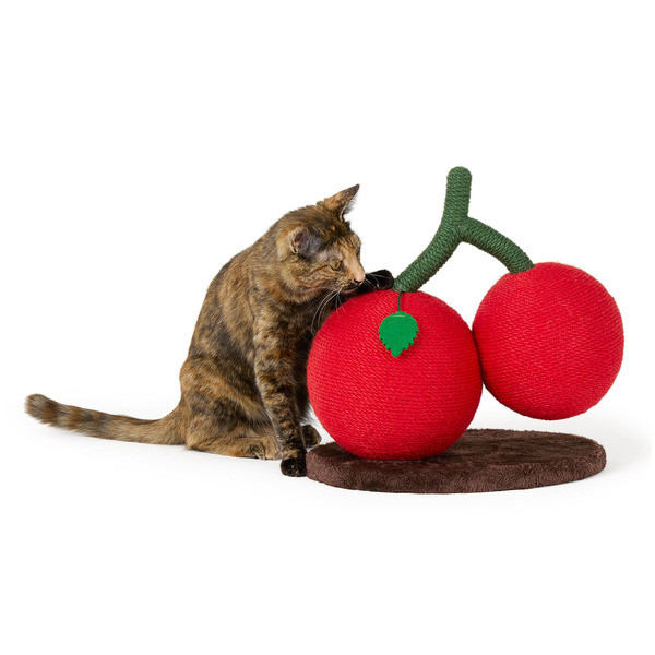 Whisker City Cherry Wow Cat Scratcher - Red