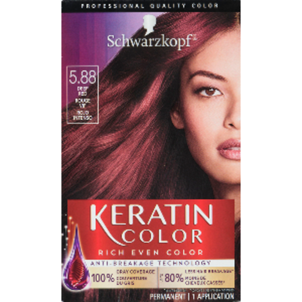 Schwarzkopf Keratin Color Permanent Hair Color Cream - 5.88 Deep