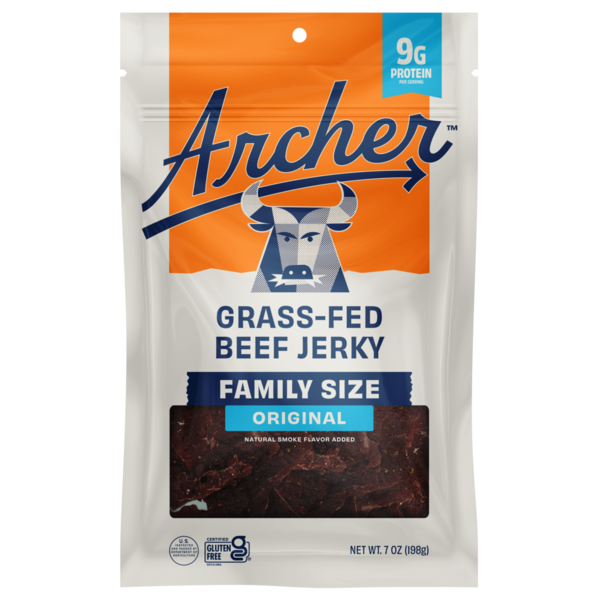 Country Archer Beef Jerky, Original, Grass-Fed, Family Size