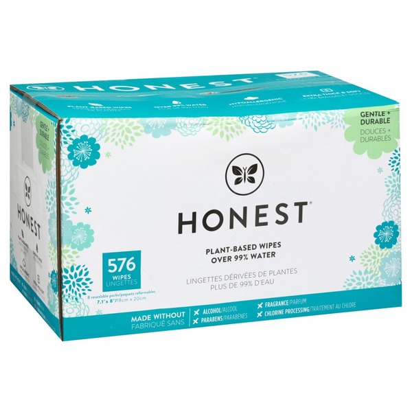 Honest Wipes, PlantBased, 8 Packs (8 each) Instacart