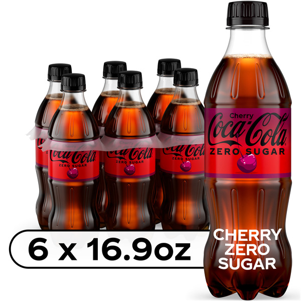 Coca Cola Zero Sugar Cherry Soda Bottles Same-Day Delivery or