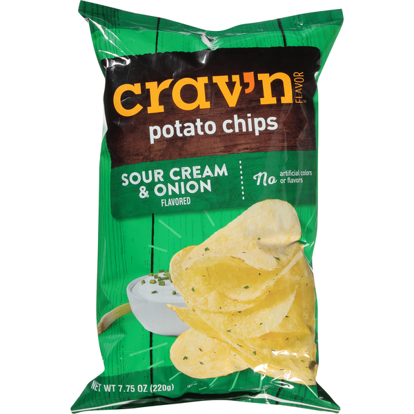 Crav'n Flavor Potato Chips, Sour Cream & Onion Flavored Same-Day