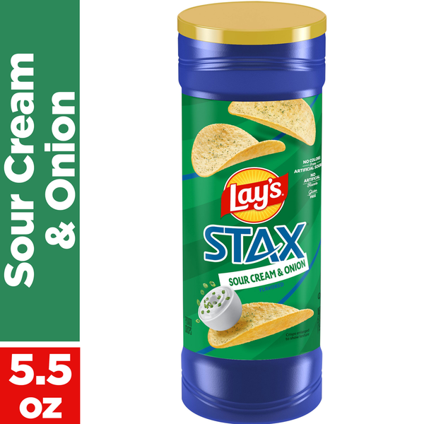 Lay's Stax Potato Crisps Sour Cream & Onion