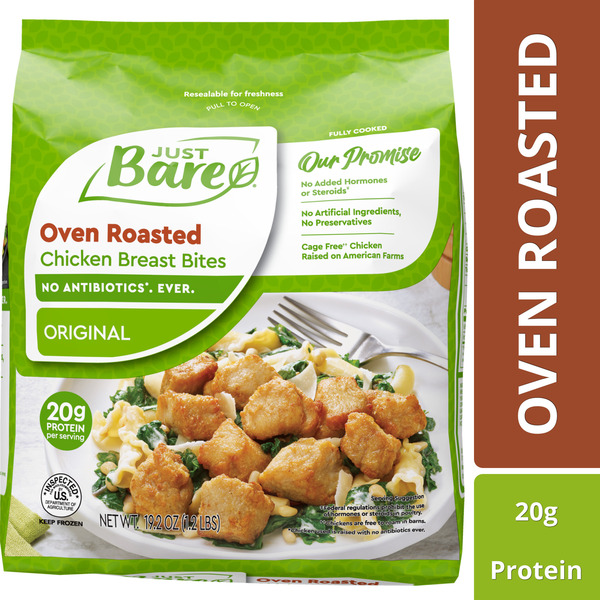 Just Bare Fully Cooked Roasted Chicken Breast Bites