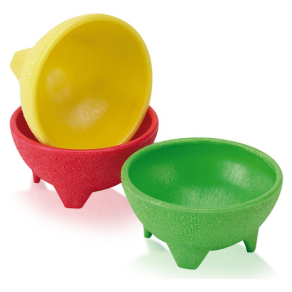 Imusa - 10 oz Salsa Dish Bowls, Assorted Colors - 3pc
