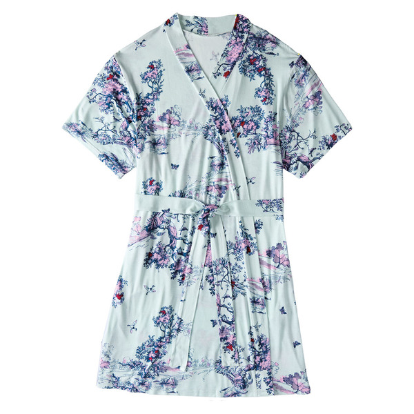 floral dress ladies Cobalt Cosmos Blue Floral Quarter Sleeve Mini Dress main image 0