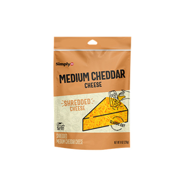 SimplyGO Shredded Classic Medium Cheddar Cheese