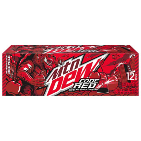 Mountain Dew Code Red Soda - Pack