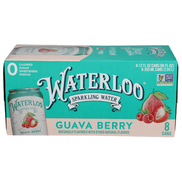 Waterloo Guava Berry Sparkling Water 8 Pack Case
