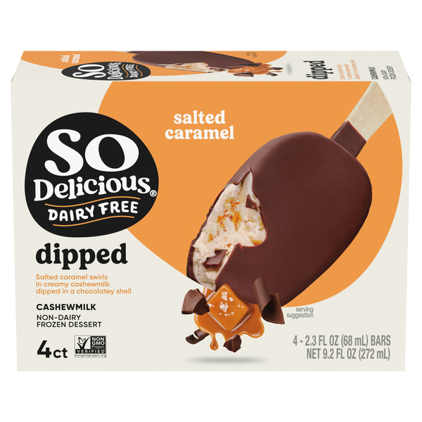 So Delicious Dairy Free Dipped Salted Caramel Cashewmilk Non Dairy Dessert
