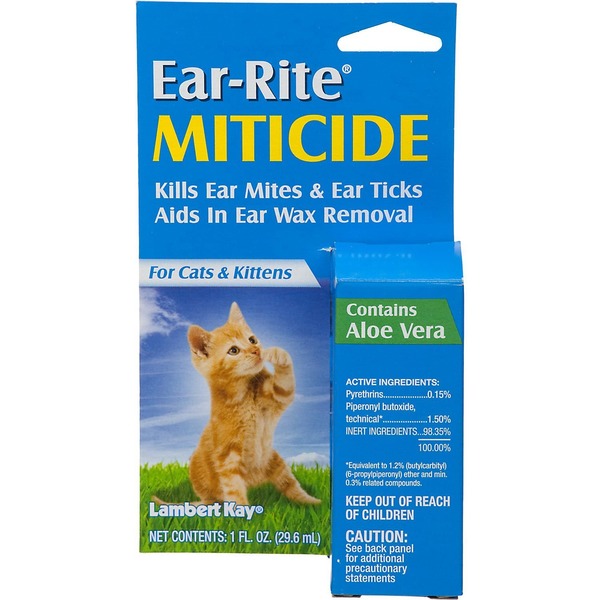 Lambert Kay Ear Rite Miticide For Cats & Kittens (1 fl oz) Instacart