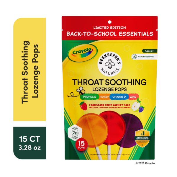 Beekeeper's Naturals Kid's Throat Soothing Lollipops, Doctor