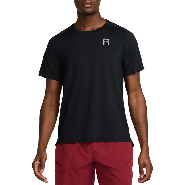 Nike Men's NikeCourt Advantage Dri-FIT Tennis Shirt, M - Black