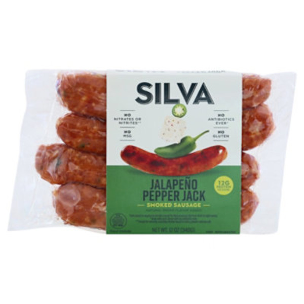 Silva Smoked Sausage, Jalapeno Pepper Jack