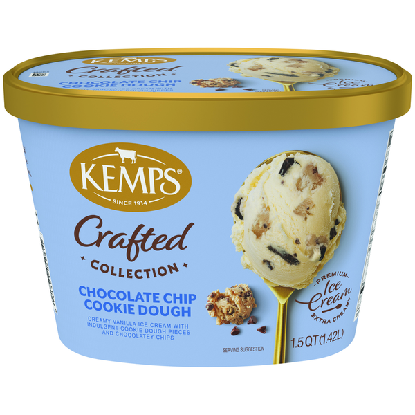 Kemps Simply Crafted Premium Ice Cream, Chocolate Chip Cookie