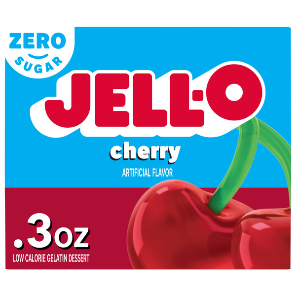 Jell-O Zero Sugar Cherry Flavor Gelatin Same-Day Delivery or
