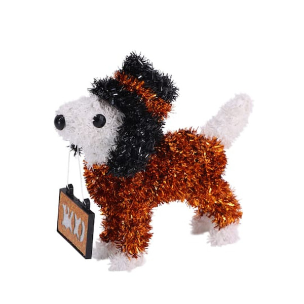 Ashland Orange Tinsel Dog Figurine
