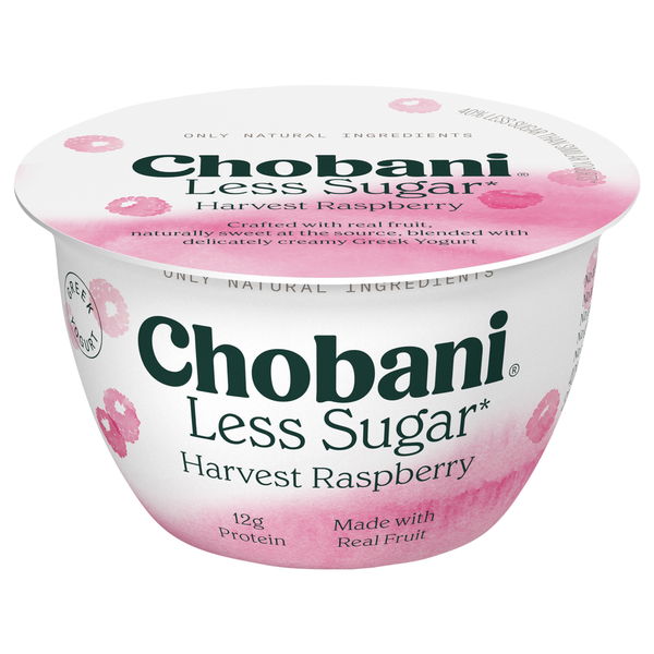 Yoguri出品 Chobani Yogurt, Greek, Less Sugar, Reduced Fat, Harvest Raspberry