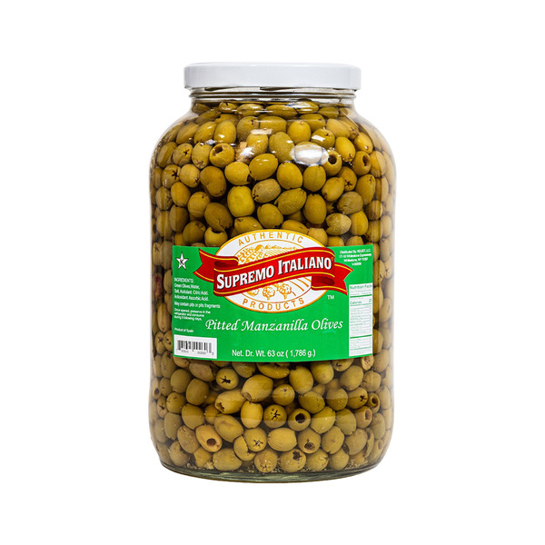Supremo Italiano - Pitted Manzanilla Olives - gallon