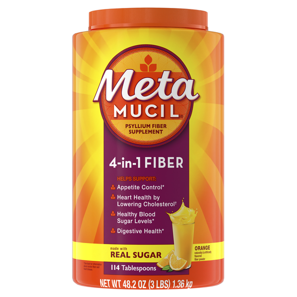 Metamucil 4-in-1 Fiber for Digestive Health, 114 Servings - 30.4 oz