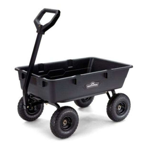 Ground Work 5 cu. ft. 800 lb. Capacity Towable Poly Dump Cart