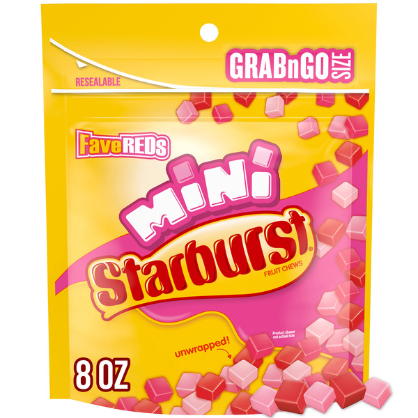 STARBURST Minis FaveRed Mothers Day Candy Grab N Go Resealable Bag