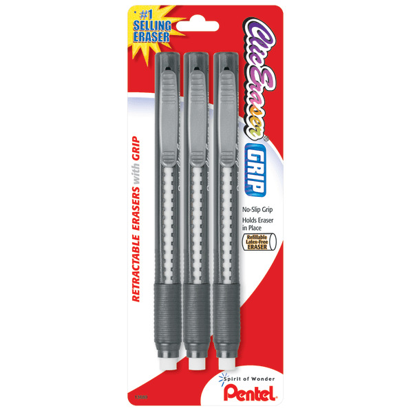 Pentel White Click Eraser With Grip