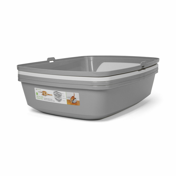 So Phresh Lift-to-Sift Grey & White Cat Litter Pan
