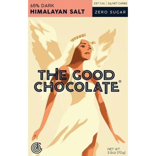 The Good Chocolate 65% Dark Chocolate With Himalayan Salt Bar