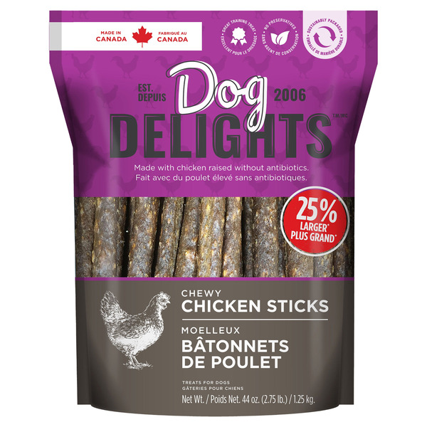 Dog Delights Chewy Chicken Sticks Dog Treats