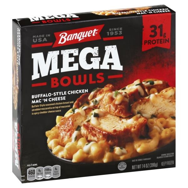 Banquet Mega Bowl Buffalo Chicken Macaroni And Cheese 14 Oz From