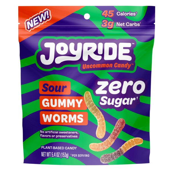 JOYRIDE Uncommon Candy JOYRIDE ZERO Sugar Sour Gummy Worms Same