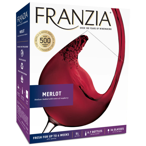 Franzia Vintner Select Merlot Red Wine Box Same-Day Delivery
