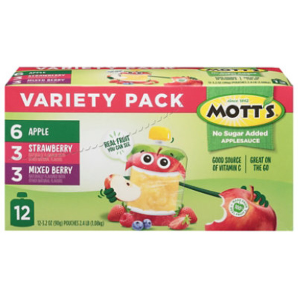 Mott's Applesauce, Apple/Strawberry/Mixed Berry, Variety Pack