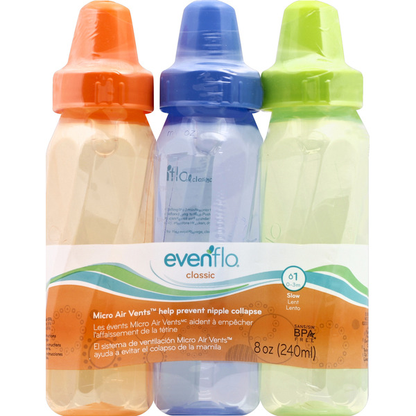 Evenflo Baby Bottles, Standard Neck, Classic, 8 Ounce Same-Day Delivery or  Pickup | Cash Wise Foods