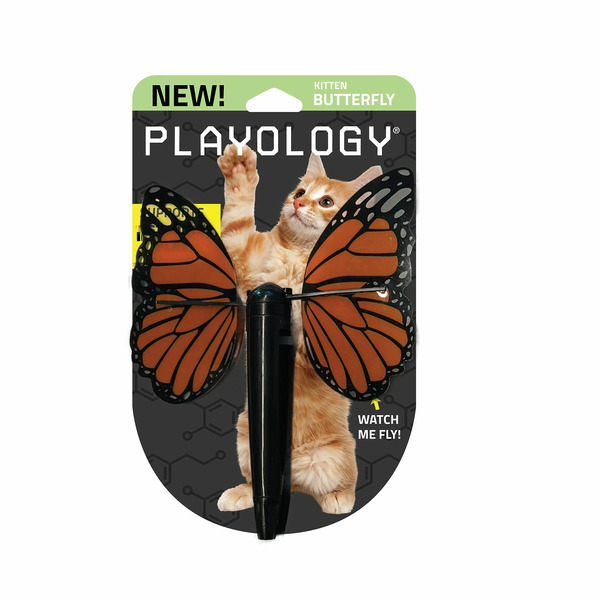 Playology Butterfly Cat Toy - Orange