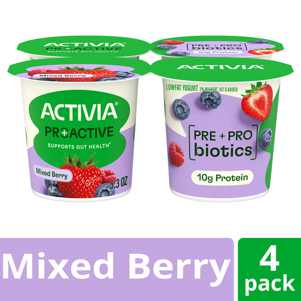 Activia Proactive Mixed Berry Prebiotic and Probiotic Yogurt