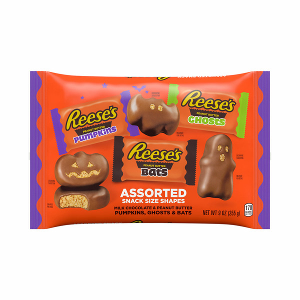 Reese's Assorted Milk Chocolate Snack Size Peanut Butter Shapes Halloween Candy