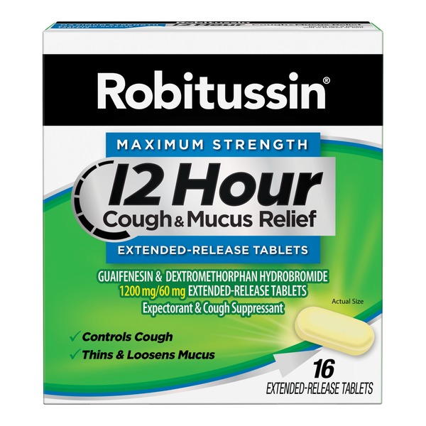 Robitussin Syrup Maximum Strength Cough & Mucus Relief ExtendedRelease